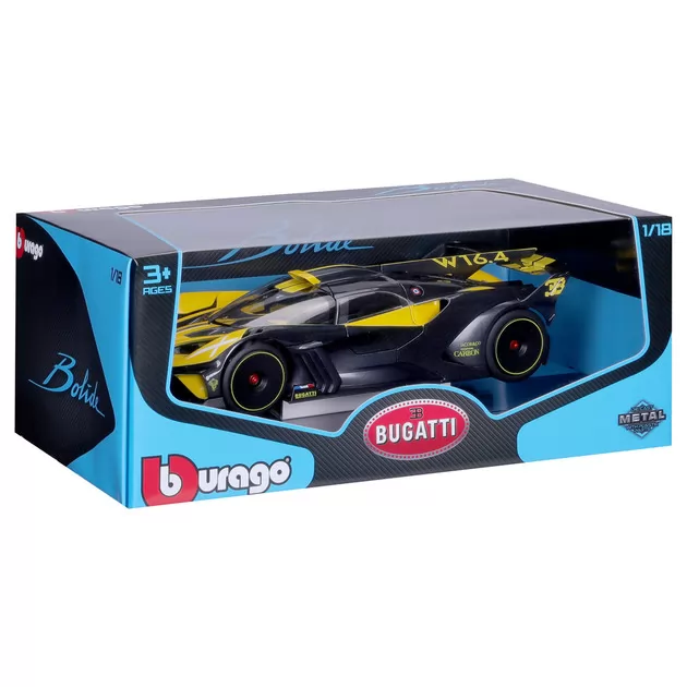 Автомодель - Bugatti Bolide (чорно-жовтий, 1:18)