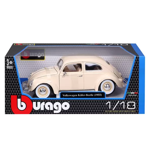 Автомодель - Volkswagen K&auml;fer Beetle (1955) (бежевий, 1:18) - 18-12029-CM_9.jpg - № 9