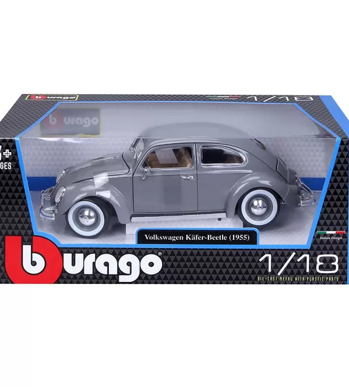 Автомодель - Volkswagen K&auml;fer Beetle (1955) (сірий, 1:18) - 18-12029-GY_9.jpg - № 9