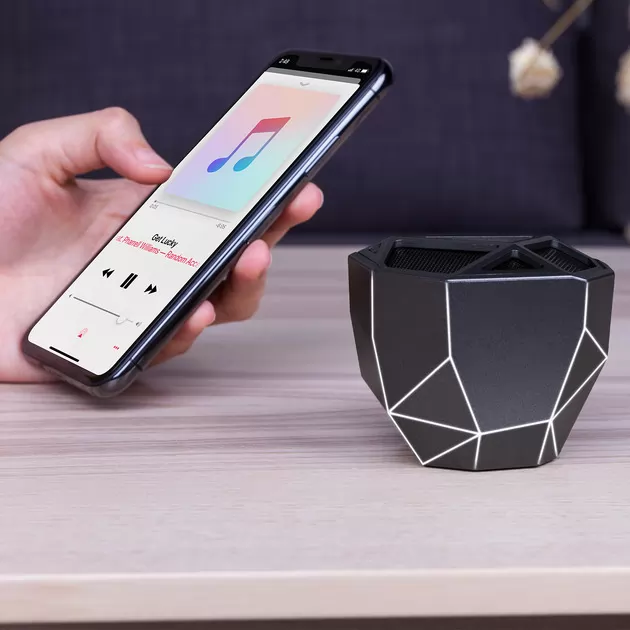 Акустична Система Xoopar - Geo Speaker (Чорна З Білим, Led Підсвічування, З Bluetooth, Моно)