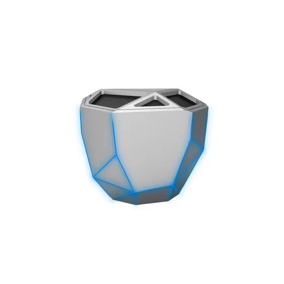 Акустика Xoopar - Geo Speaker (Серебристая С Синей Led-Подсветкой,Bluetooth,Моно)