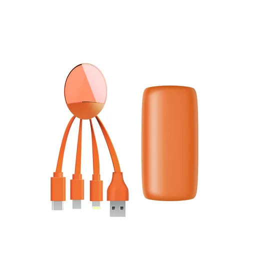 Портативная Батарея Xoopar - Weekender (Оранжевая, 5000  Ма*Ч, С Универсальным Кабелем) - XP61068.20A_1.jpg - № 1