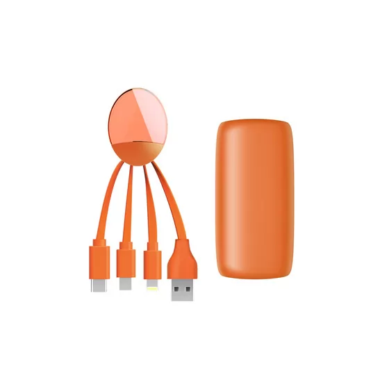 Портативная Батарея Xoopar - Weekender (Оранжевая, 5000  Ма*Ч, С Универсальным Кабелем)