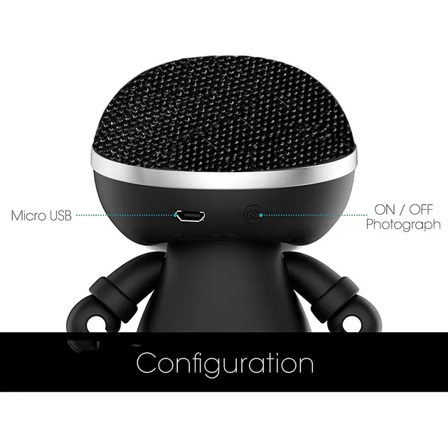 Акуст. Система Xoopar - Mini Xboy(7,5Cm, Чорний Металік, Bluetooth)