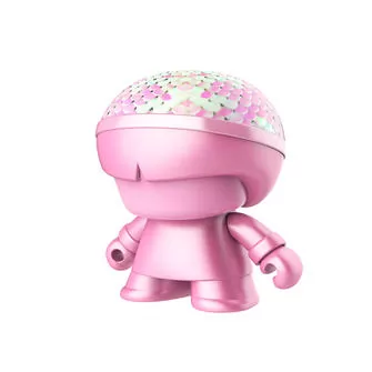 Акустика  Xoopar - Mini Xboy (7,5 Cm, Рожева З Паєтками Металік, Bluetooth)