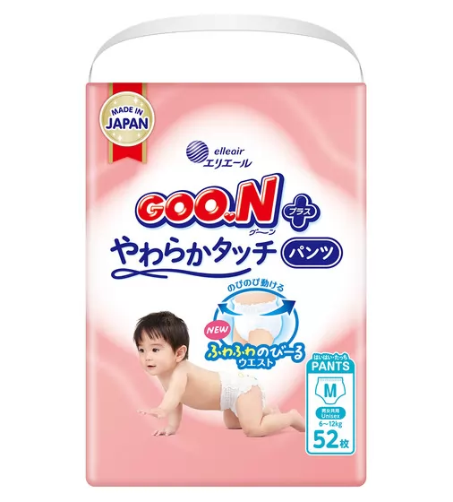 Трусики-підгузки Goo.N Plus для дітей (розмір 3(M), 6-12 кг, 52 шт) - 21001510_1.jpg - № 1
