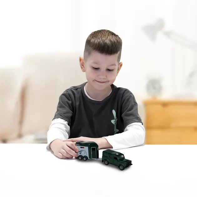 Ігровий набір - Land Rover (з причіпом і фігурками коней)