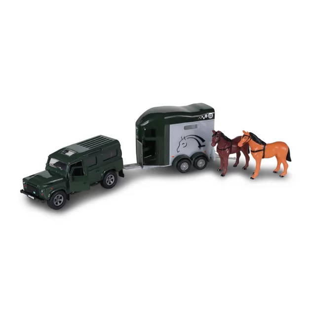 Ігровий набір - Land Rover (з причіпом і фігурками коней)
