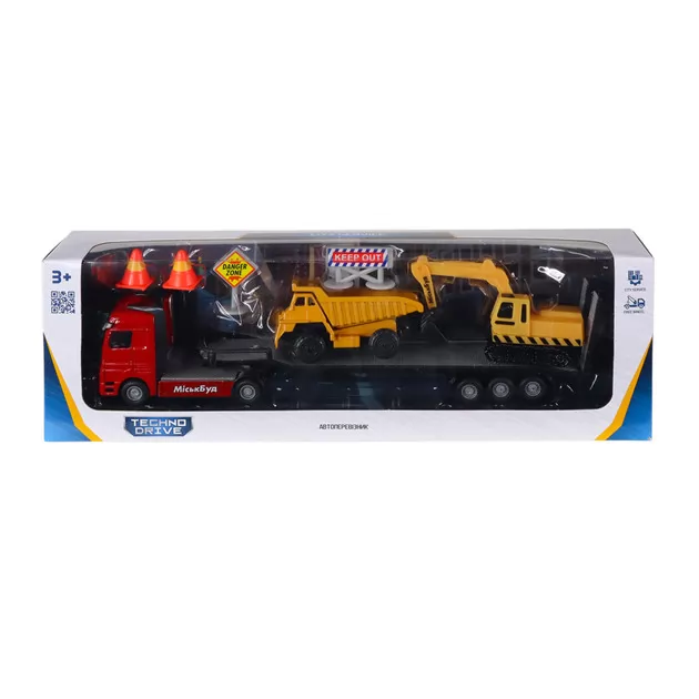 Игровой набор - Автоперевозчик (автоперевозчик, самосвал, экскаватор, акс.)