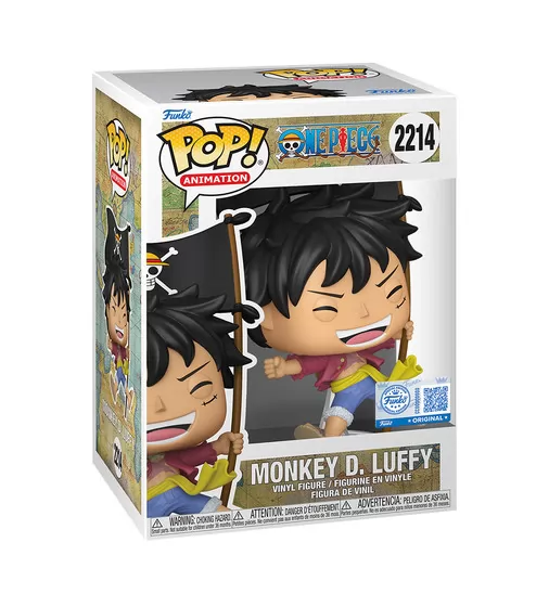 Игровая фигурка Funko POP! серии Большой куш - Луффи с флагом - 91970_1.jpg - № 1