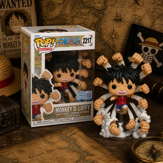 Игровая фигурка Funko POP! серии Большой куш - Луффи (Гому Гому но Гатлинг)