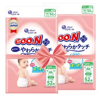 Подгузники Goo.N Plus для детей (размер 3(M), 6-11 кг, 104 шт)
