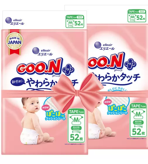 Подгузники Goo.N Plus для детей (размер 3(M), 6-11 кг, 104 шт) - 21001497-2_1.jpg - № 1