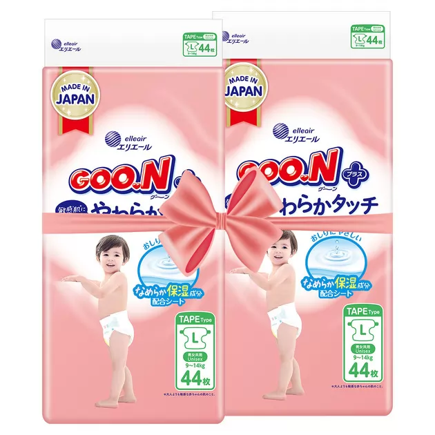 Подгузники Goo.N Plus для детей (размер 4(L), 9-14 кг, 88 шт)