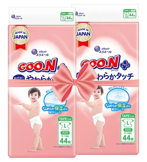 Подгузники Goo.N Plus для детей (размер 4(L), 9-14 кг, 88 шт) - 21001498-2_1.jpg - № 1