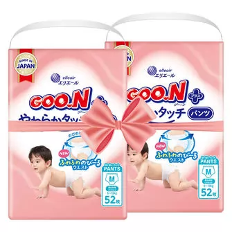 Трусики-подгузники Goo.N Plus для детей (размер 3(M), 6-12 кг, 104 шт)