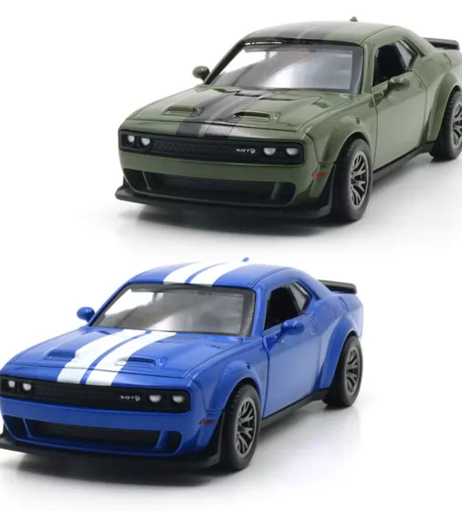 Автомодель - Dodge Challenger SRT Jailbreak 2022 (синий, зеленый