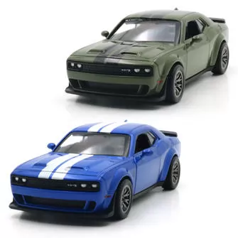 Автомодель - Dodge Challenger SRT Jailbreak 2022 (синий, зеленый)