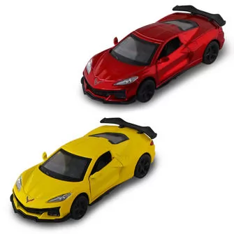 Автомодель – Chevrolet Corvette C8 Z06 2024 (желтый, красный)