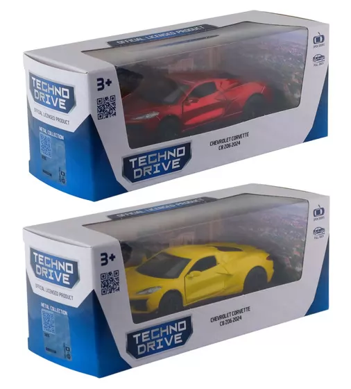 Автомодель &ndash; Chevrolet Corvette C8 Z06 2024 (желтый, красный) - 250310_14.jpg - № 14
