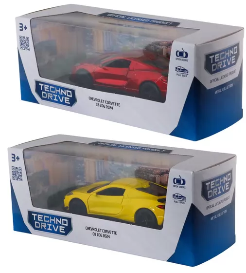 Автомодель &ndash; Chevrolet Corvette C8 Z06 2024 (желтый, красный) - 250310_12.jpg - № 12