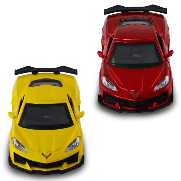 Автомодель &ndash; Chevrolet Corvette C8 Z06 2024 (желтый, красный)