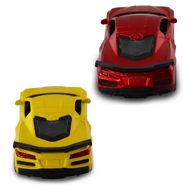 Автомодель &ndash; Chevrolet Corvette C8 Z06 2024 (желтый, красный)