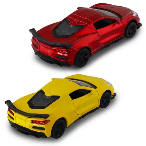 Автомодель – Chevrolet Corvette C8 Z06 2024 (желтый, красный) за