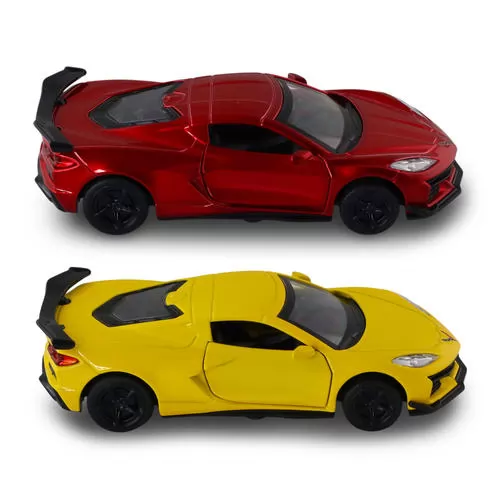 Автомодель – Chevrolet Corvette C8 Z06 2024 (желтый, красный) за
