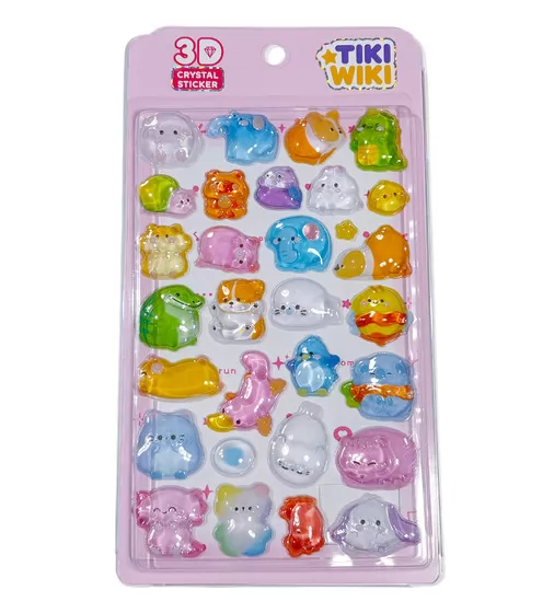 Набор 3D-наклеек Tiki Wiki серии Crystal" &ndash; Тики милые животные" - 51369_1.jpg - № 1