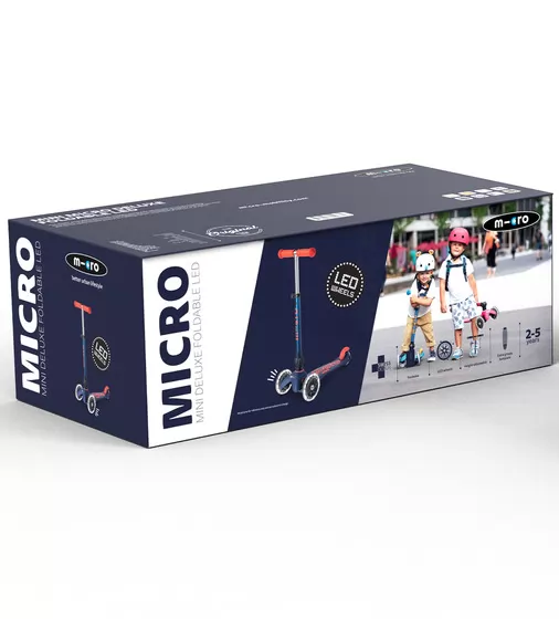 Самокат MICRO складний серії Mini Deluxe Foldable LED" &ndash; Синій" - MMD196_11.jpg - № 11