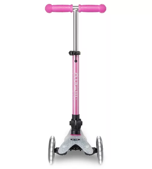 Самокат MICRO складной серии Mini Deluxe Foldable Orion Glow LED" &ndash; Розовый" - MMD373_4.jpg - № 4