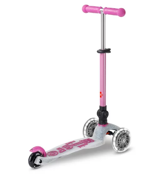 Самокат MICRO складной серии Mini Deluxe Foldable Orion Glow LED" &ndash; Розовый" - MMD373_3.jpg - № 3