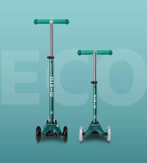 Самокат MICRO серії Mini Deluxe ECO LED" &ndash; Зелений" - MMD164_7.jpg - № 7