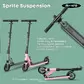 Самокат Micro складной серии Sprite Suspension" - Розовый" - SA0248_7.jpg - № 7