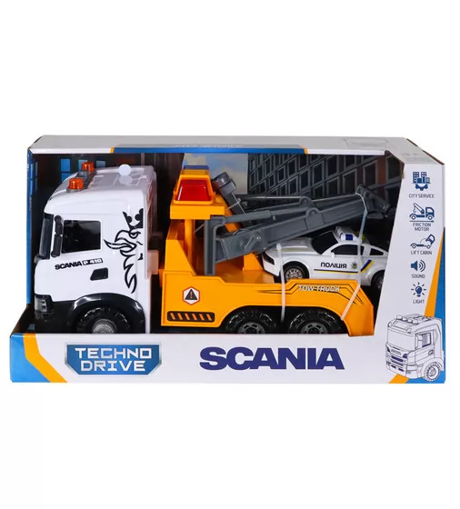 Ігровий набір серії Mid Truck" &ndash; Евакуатор Scania з машиною поліції (світло, звук)" - 3004KS_14.jpg - № 14