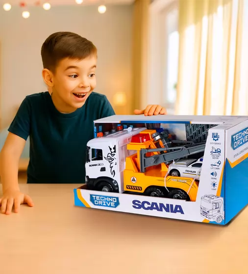 Ігровий набір серії Mid Truck" &ndash; Евакуатор Scania з машиною поліції (світло, звук)" - 3004KS_12.jpg - № 12