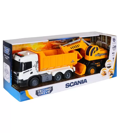 Ігровий набір серії 2 in 1 Truck" &ndash; Самоскид Scania і екскаватор (світло, звук)" - 8001KS_15.jpg - № 15