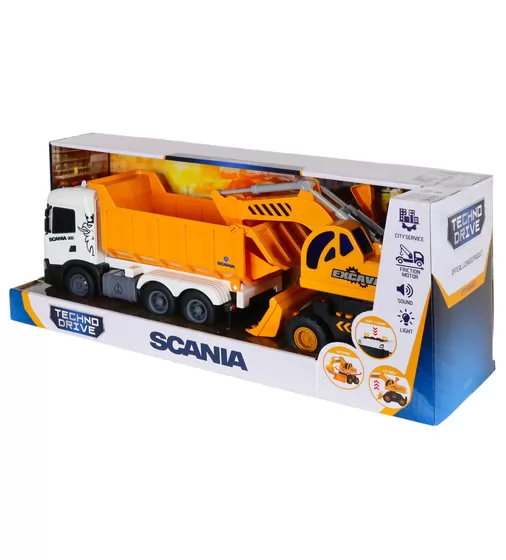 Ігровий набір серії 2 in 1 Truck" &ndash; Самоскид Scania і екскаватор (світло, звук)" - 8001KS_13.jpg - № 13