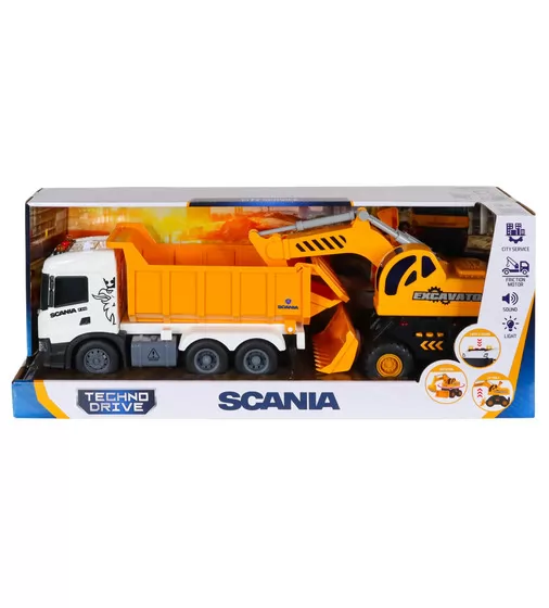 Ігровий набір серії 2 in 1 Truck" &ndash; Самоскид Scania і екскаватор (світло, звук)" - 8001KS_14.jpg - № 14