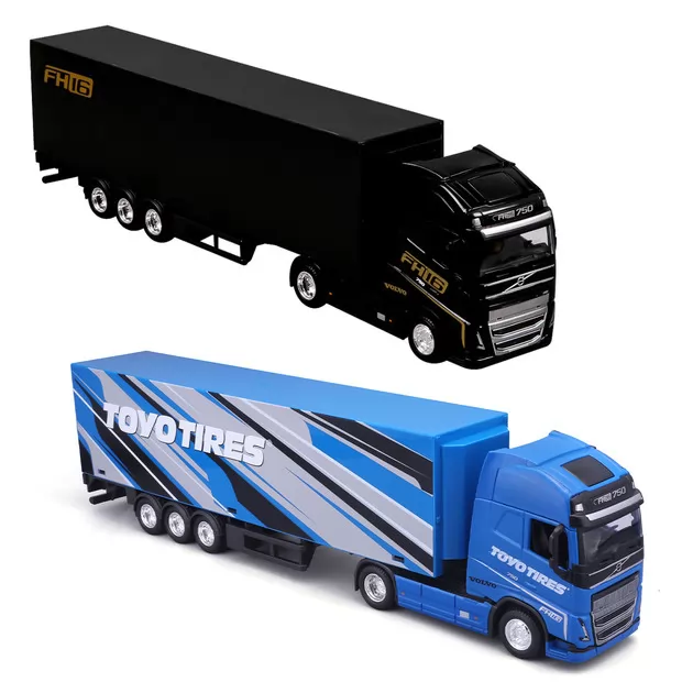 Автомодель - Фура Volvo FH16 Globetrotter 750 XXL (черный, синий)