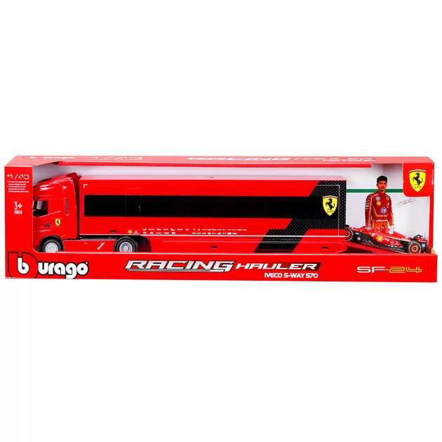 Игровой набор - Грузовик-тягач Iveco S-Way и болид SF-24 (1:43)