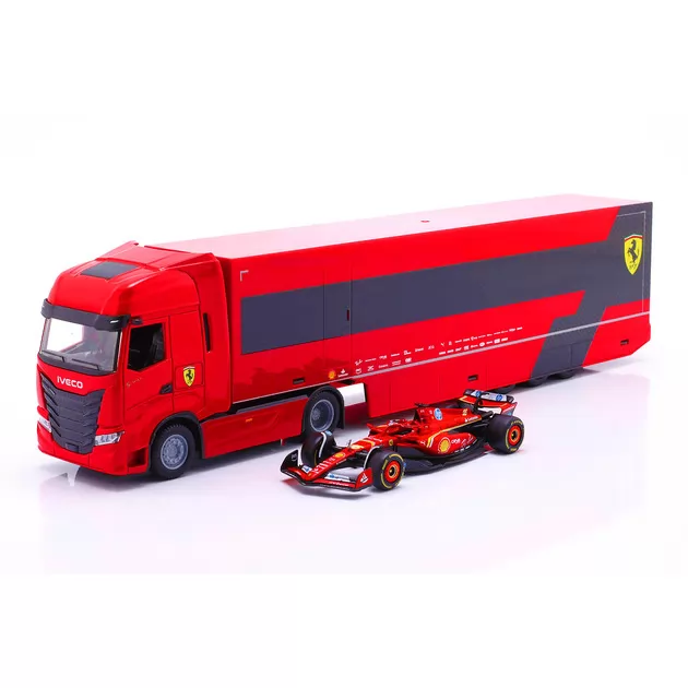 Игровой набор - Грузовик-тягач Iveco S-Way и болид SF-24 (1:43)