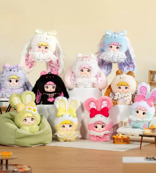 Пухнаста фігурка на підвісі POP TOP Hi TOY серії Nommi - Зайченята - HC023_4.jpg - № 4