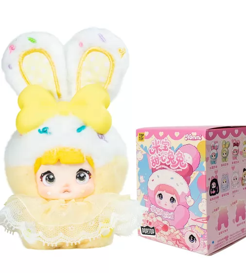 Пухнаста фігурка на підвісі POP TOP Hi TOY серії Nommi - Зайченята - HC023_1.jpg - № 1