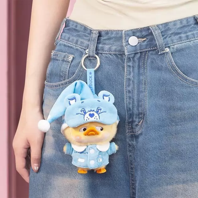 Коллекционная мягкая игрушка с кольцом POP TOP 1983toys серии Upset Duck x Care Bears - Будь радугой
