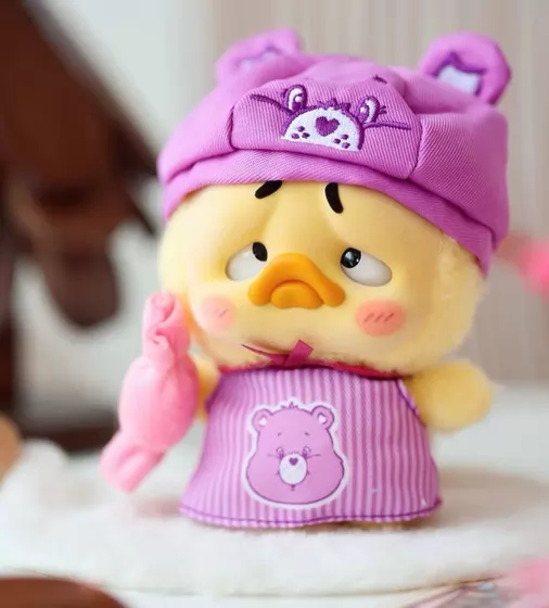 Коллекционная мягкая игрушка с кольцом POP TOP 1983toys серии Upset Duck x Care Bears - Будь радугой - AP17183806800C_4.jpg - № 4