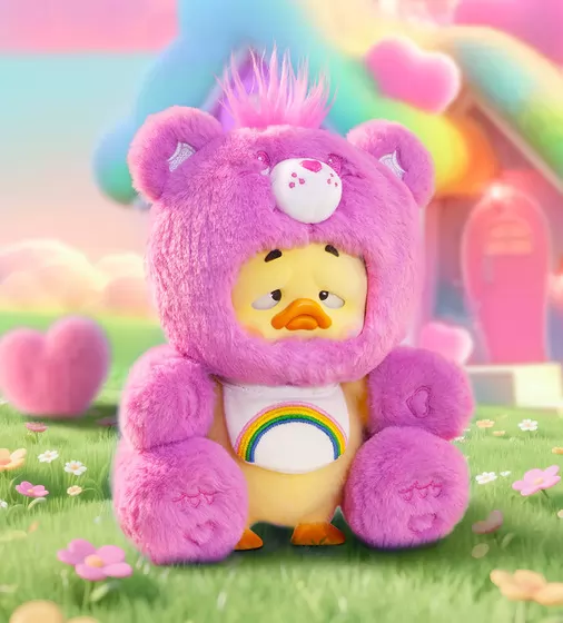Коллекционная мягкая игрушка с кольцом POP TOP 1983toys серии Upset Duck x Care Bears - Обнимашки - AP17183807700C_3.jpg - № 3