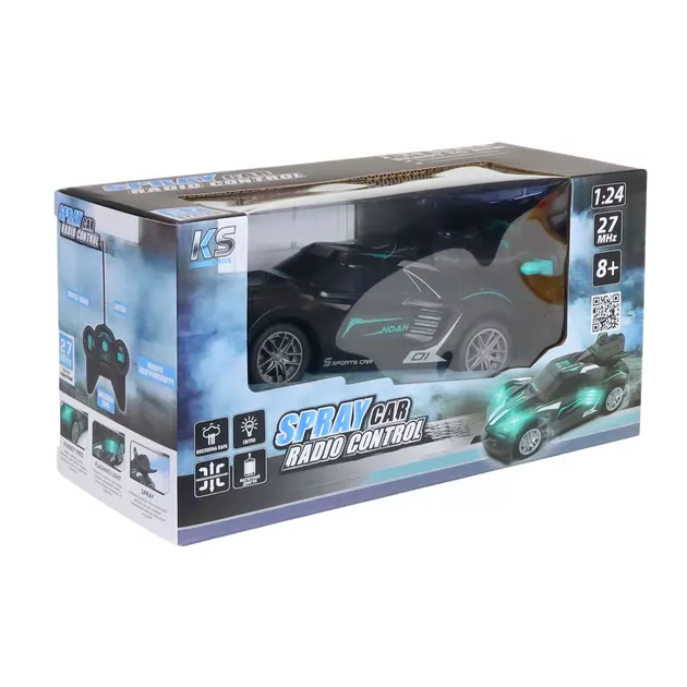 Автомобиль Spray Car на р/у - Sport (черный, 1:24, свет, выхлопной пар)
