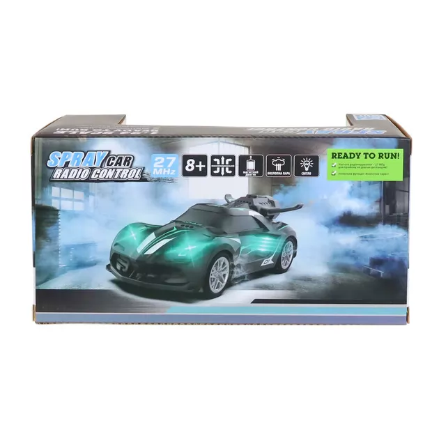 Автомобиль Spray Car на р/у - Sport (черный, 1:24, свет, выхлопной пар)